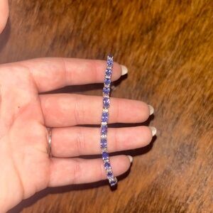 Elegant purple and Silver Bracelet
